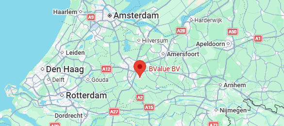 BValue locatie op de kaart